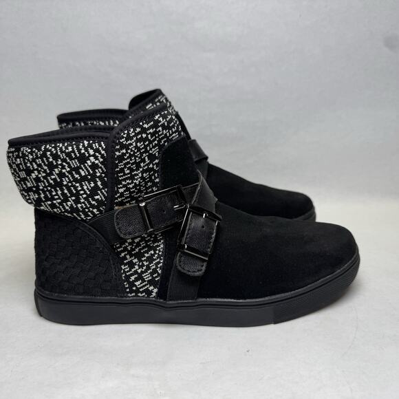 Bernie Mev Ankle Boots Booties Womens Sz 37 US 6.5 Black Suede Slip On Comfort - Picture 7 of 10